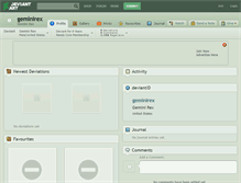 Tablet Screenshot of geminirex.deviantart.com