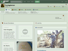 Tablet Screenshot of foxdogdemon.deviantart.com