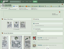 Tablet Screenshot of lionwhizk.deviantart.com