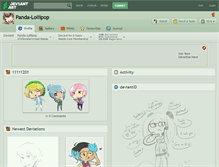 Tablet Screenshot of panda-lollipop.deviantart.com