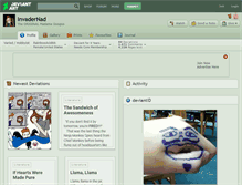 Tablet Screenshot of invadernad.deviantart.com