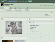 Tablet Screenshot of dark-wolf-chaos.deviantart.com