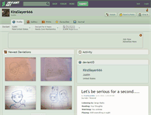 Tablet Screenshot of kiraslayer666.deviantart.com