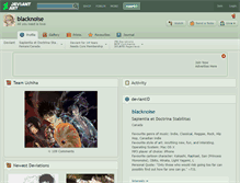 Tablet Screenshot of blacknoise.deviantart.com