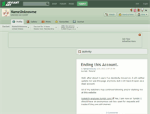 Tablet Screenshot of nameunknowne.deviantart.com