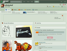 Tablet Screenshot of infinitywolf.deviantart.com
