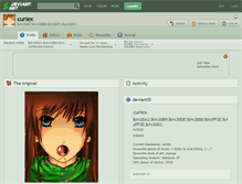 Tablet Screenshot of curlex.deviantart.com