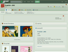 Tablet Screenshot of freakish--jinx.deviantart.com