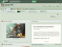 Tablet Screenshot of lazymills1986.deviantart.com