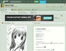 Tablet Screenshot of anime121girl.deviantart.com