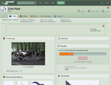 Tablet Screenshot of crow-face.deviantart.com