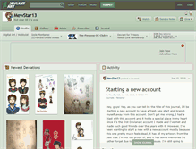 Tablet Screenshot of mewstar13.deviantart.com