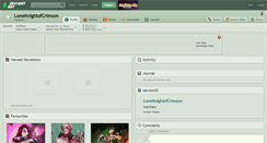 Desktop Screenshot of loneknightofcrimson.deviantart.com