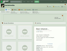 Tablet Screenshot of karlahomolka.deviantart.com