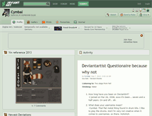 Tablet Screenshot of cymbal.deviantart.com