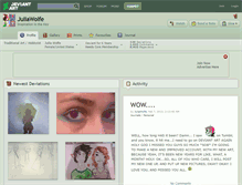 Tablet Screenshot of juliawolfe.deviantart.com