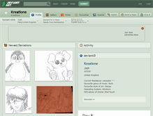 Tablet Screenshot of kreatione.deviantart.com