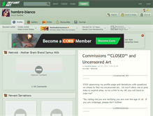 Tablet Screenshot of hombre-blanco.deviantart.com