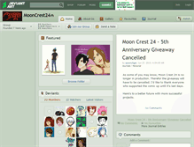 Tablet Screenshot of mooncrest24.deviantart.com