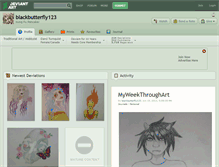 Tablet Screenshot of blackbutterfly123.deviantart.com