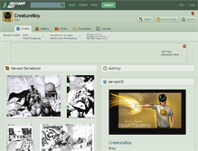 Tablet Screenshot of creatureboy.deviantart.com