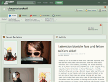 Tablet Screenshot of chaosmasterskrall.deviantart.com