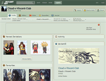 Tablet Screenshot of cloud-x-vincent-club.deviantart.com