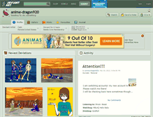 Tablet Screenshot of anime-dragon920.deviantart.com