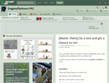 Tablet Screenshot of dragonofdarkness1992.deviantart.com