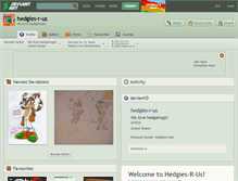 Tablet Screenshot of hedgies-r-us.deviantart.com