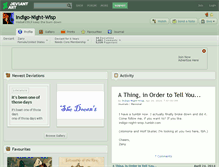 Tablet Screenshot of indigo-night-wisp.deviantart.com