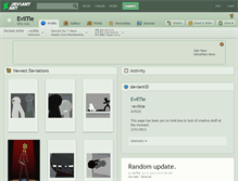 Tablet Screenshot of eviltie.deviantart.com