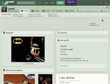 Tablet Screenshot of lynxx.deviantart.com