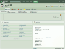 Tablet Screenshot of janelle182.deviantart.com