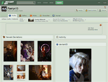 Tablet Screenshot of faeryx13.deviantart.com