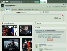 Tablet Screenshot of mooncreatedart.deviantart.com