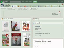 Tablet Screenshot of cozyfire.deviantart.com