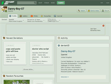 Tablet Screenshot of danny-boy-07.deviantart.com