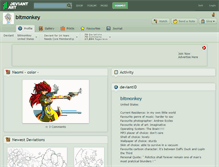 Tablet Screenshot of bitmonkey.deviantart.com