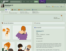 Tablet Screenshot of missmusic13.deviantart.com