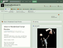 Tablet Screenshot of broadwayboundloser16.deviantart.com