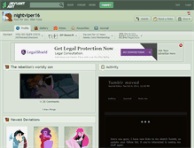Tablet Screenshot of nightviper16.deviantart.com