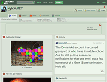 Tablet Screenshot of nightwolf227.deviantart.com