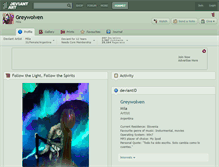 Tablet Screenshot of greywolven.deviantart.com