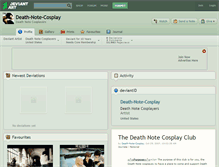 Tablet Screenshot of death-note-cosplay.deviantart.com