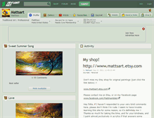 Tablet Screenshot of mattsart.deviantart.com