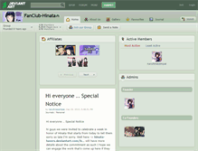 Tablet Screenshot of fanclub-hinata.deviantart.com