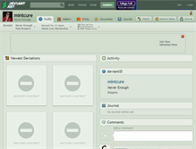 Tablet Screenshot of mintcure.deviantart.com