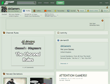 Tablet Screenshot of dagamers.deviantart.com