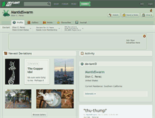 Tablet Screenshot of mantidswarm.deviantart.com